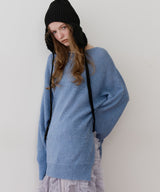 アシンメトリースリットニット