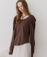 【再入荷予約】ギャザーパフロングスリーブカットソー