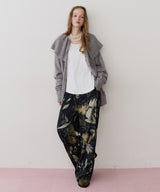 オリジナルvintageフラワープリントストレートパンツ