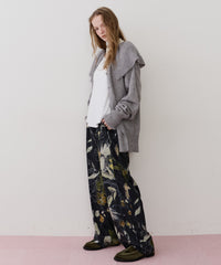 オリジナルvintageフラワープリントストレートパンツ