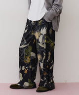 オリジナルvintageフラワープリントストレートパンツ