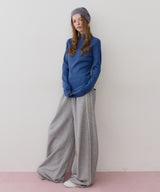 【予約】ハイネックリブ長袖ニット