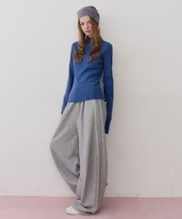 【予約】ハイネックリブ長袖ニット