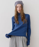 【予約】ハイネックリブ長袖ニット