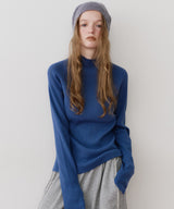 【予約】ハイネックリブ長袖ニット