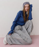 【予約】ハイネックリブ長袖ニット