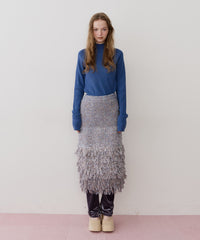 【J1U by LA BELLE ETUDE】ファンシーヤーンループフリンジMIXスカート