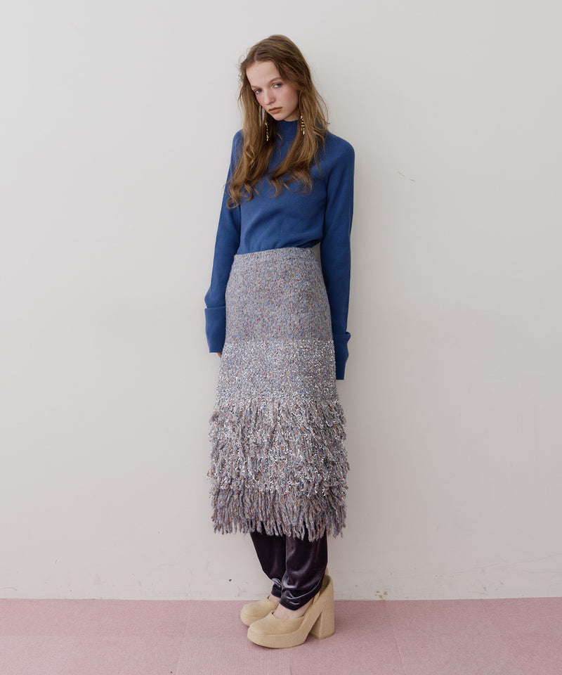 【J1U by LA BELLE ETUDE】ファンシーヤーンループフリンジMIXスカート