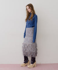 【J1U by LA BELLE ETUDE】ファンシーヤーンループフリンジMIXスカート