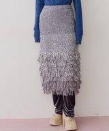 【J1U by LA BELLE ETUDE】ファンシーヤーンループフリンジMIXスカート