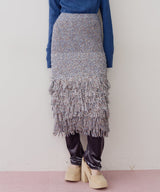 【J1U by LA BELLE ETUDE】ファンシーヤーンループフリンジMIXスカート