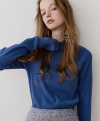 【一部カラー予約】ハイネックリブ長袖ニット