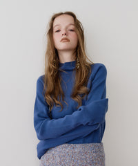 【一部カラー予約】ハイネックリブ長袖ニット