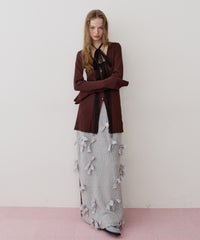 バックスリットリブカーディガン