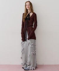 【REVIVAL】【J1U by LA BELLE ETUDE】細リボンロングチョーカー