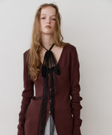 【REVIVAL】【J1U by LA BELLE ETUDE】細リボンロングチョーカー