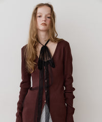 【REVIVAL】【J1U by LA BELLE ETUDE】細リボンロングチョーカー