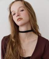 【REVIVAL】【J1U by LA BELLE ETUDE】細リボンロングチョーカー