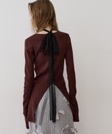 【REVIVAL】【J1U by LA BELLE ETUDE】細リボンロングチョーカー