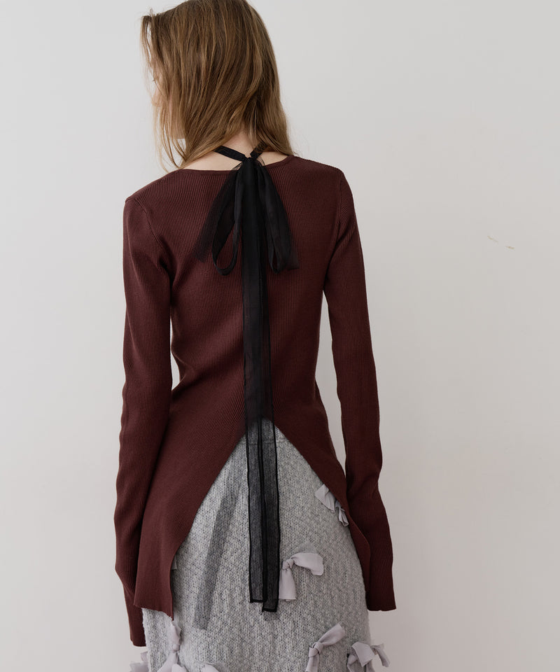 【REVIVAL】【J1U by LA BELLE ETUDE】細リボンロングチョーカー