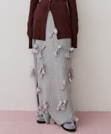 【J1U by LA BELLE ETUDE】メニーリボンニットIラインスカート