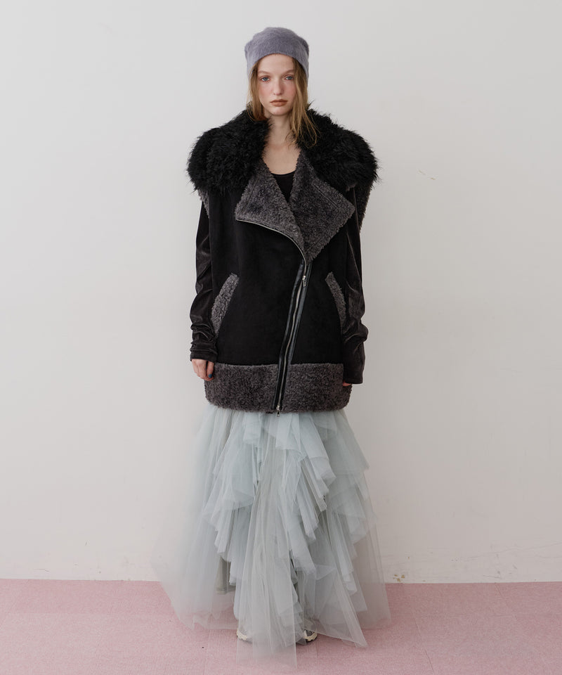 【J1U by LA BELLE ETUDE】BIGボリュームムートンベスト