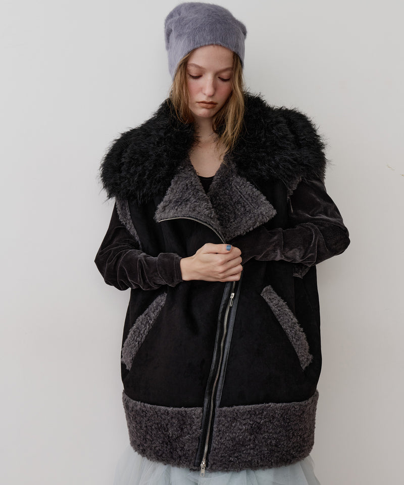 【J1U by LA BELLE ETUDE】BIGボリュームムートンベスト