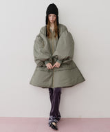 【J1U by LA BELLE ETUDE】パッファーボリュームAラインミドルコート