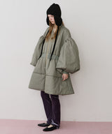 【J1U by LA BELLE ETUDE】パッファーボリュームAラインミドルコート