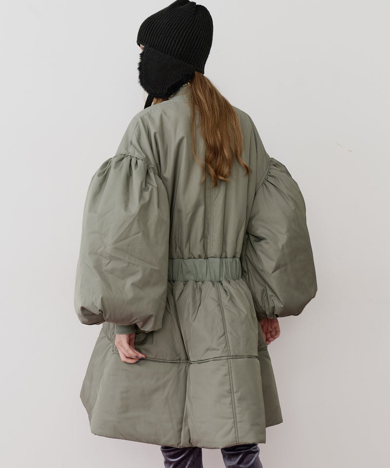 【J1U by LA BELLE ETUDE】パッファーボリュームAラインミドルコート