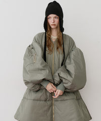 【J1U by LA BELLE ETUDE】パッファーボリュームAラインミドルコート