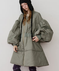 【J1U by LA BELLE ETUDE】パッファーボリュームAラインミドルコート