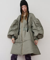 【J1U by LA BELLE ETUDE】パッファーボリュームAラインミドルコート