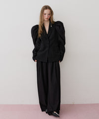 【J1U by  LA BELLE ETUDE】クラシカルツータックGパンツ