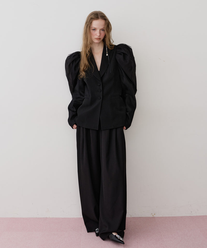 【J1U by  LA BELLE ETUDE】クラシカルツータックGパンツ