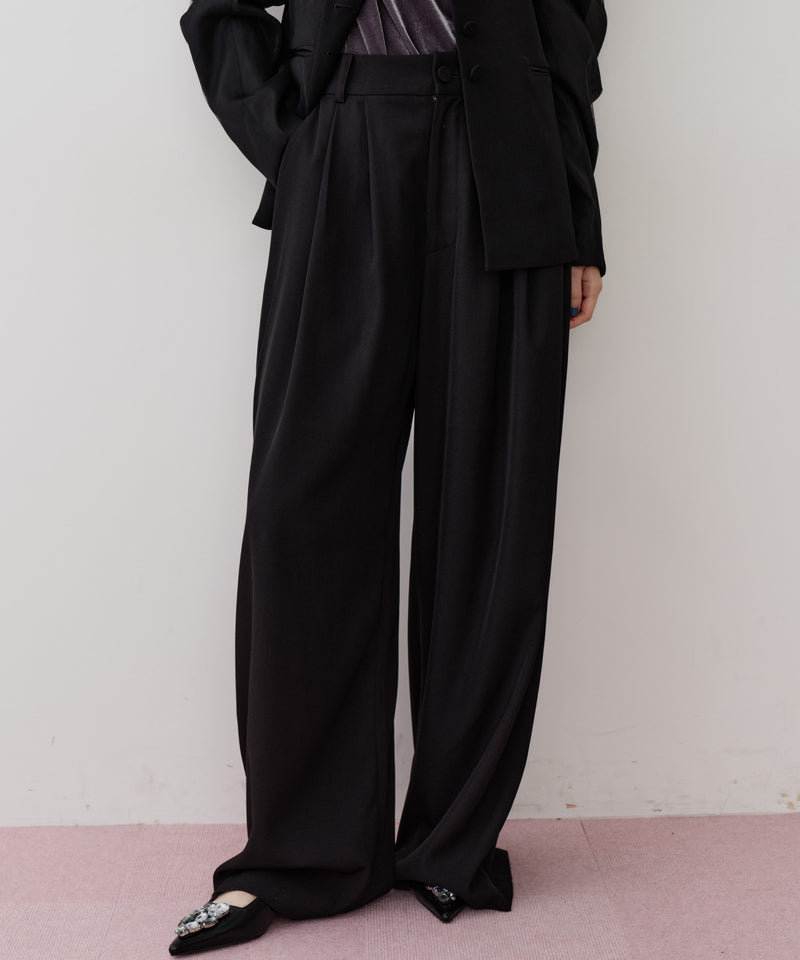 【J1U by  LA BELLE ETUDE】クラシカルツータックGパンツ