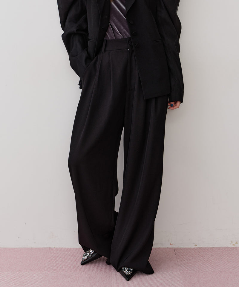 【J1U by  LA BELLE ETUDE】クラシカルツータックGパンツ