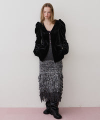 【REVIVAL】【J1U by LA BELLE ETUDE】クラシカルベロアパフスリーブJK