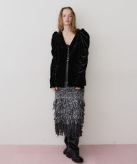 【REVIVAL】【J1U by LA BELLE ETUDE】クラシカルベロアパフスリーブJK