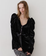 【REVIVAL】【J1U by LA BELLE ETUDE】クラシカルベロアパフスリーブJK