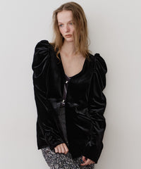 【REVIVAL】【J1U by LA BELLE ETUDE】クラシカルベロアパフスリーブJK