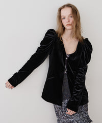 【REVIVAL】【J1U by LA BELLE ETUDE】クラシカルベロアパフスリーブJK