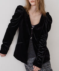 【REVIVAL】【J1U by LA BELLE ETUDE】クラシカルベロアパフスリーブJK