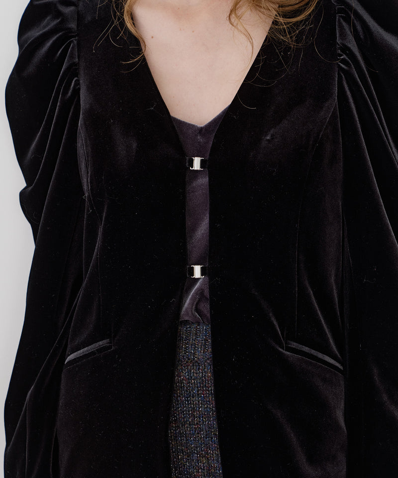 【REVIVAL】【J1U by LA BELLE ETUDE】クラシカルベロアパフスリーブJK