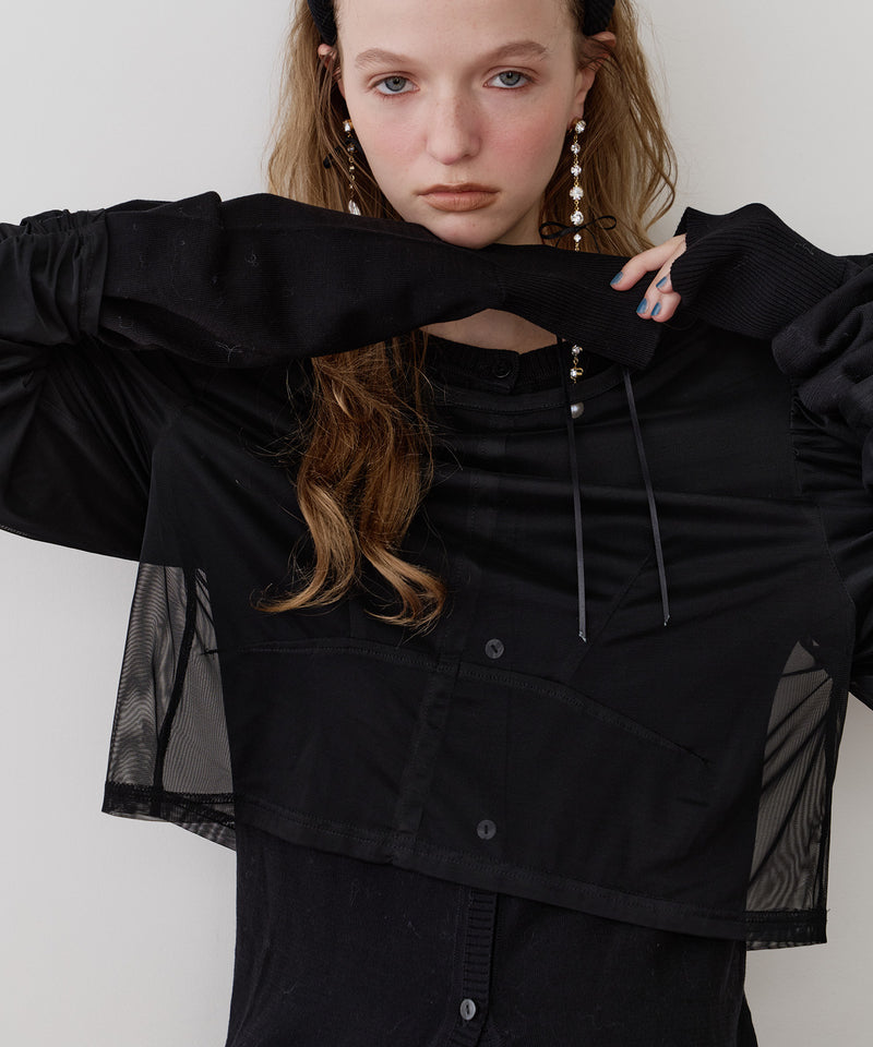 【予約】【J1U by LA BELLE ETUDE】シアーチュールSETカーディガン