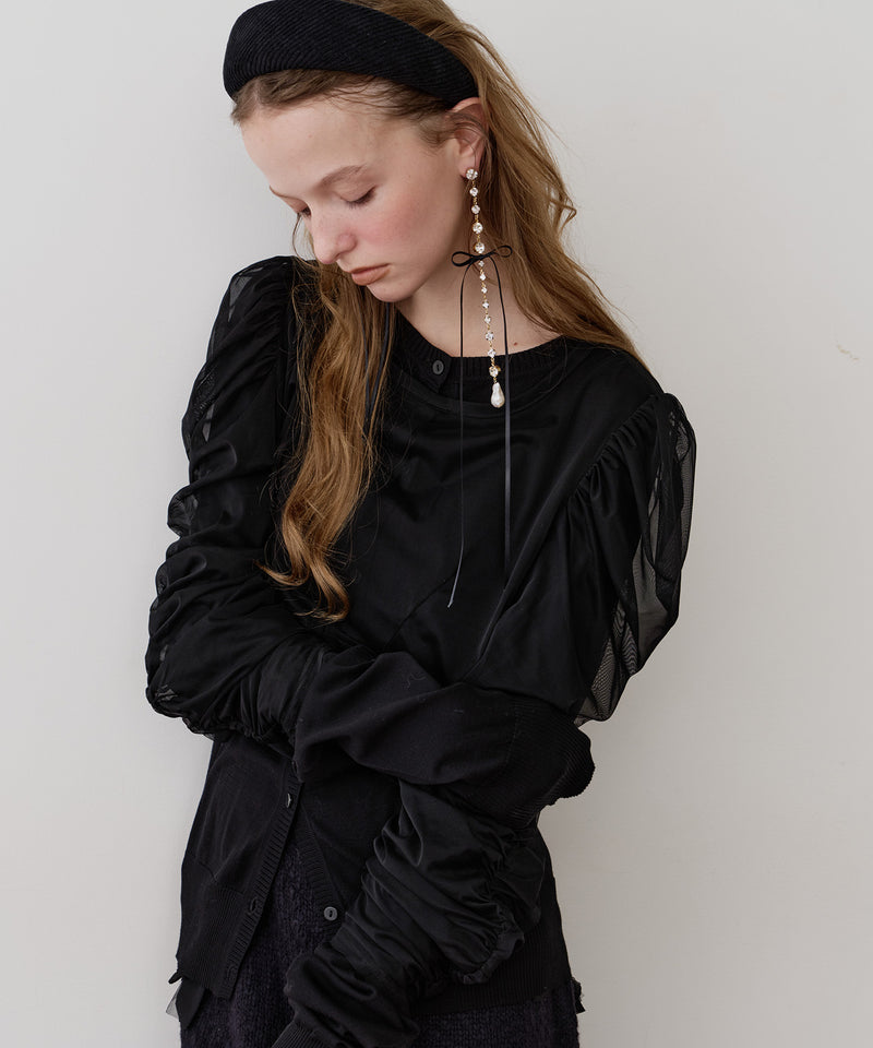 【予約】【J1U by LA BELLE ETUDE】シアーチュールSETカーディガン