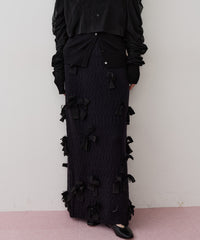 【J1U by LA BELLE ETUDE】メニーリボンニットIラインスカート