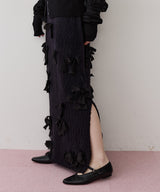 【J1U by LA BELLE ETUDE】メニーリボンニットIラインスカート