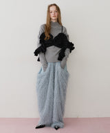 【予約】ハイネックリブ長袖ニット