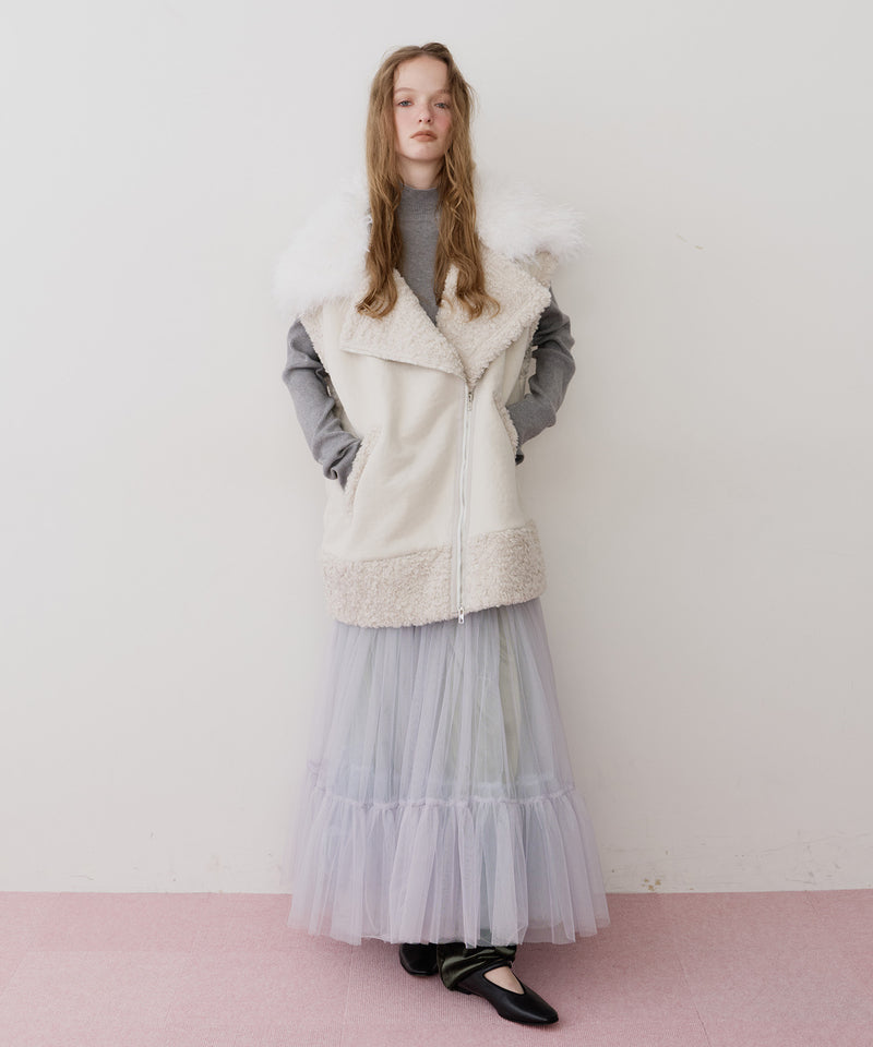 【J1U by LA BELLE ETUDE】BIGボリュームムートンベスト